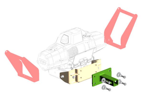 Adapter auf Multimount 1-244491 für Seilspulung 1-24441