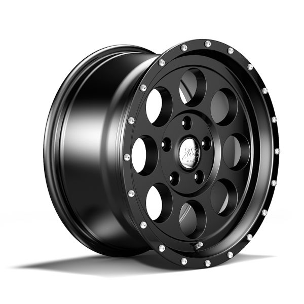 Alu Felge Alloy Alcoa 8,5x17 ET+12 schwarz Jeep Wrangler JK 07-18 TÜV Serie 1426