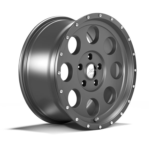 Alu Felge Alloy Alcoa 8,5x18 ET+12 Gunmetal grau Jeep Wrangler JK 07-18 TÜV Serie 1426