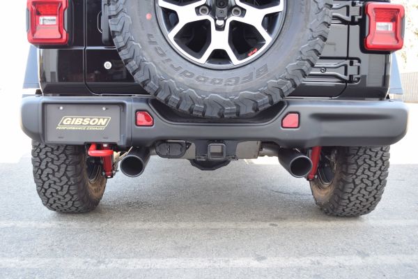 Auspuff Edelstahl Jeep Wrangler JL 18- 3.6L Gibson 617307 Stainless Steel Dual Exit Cat Back Exhaust System 2018- Jeep Wrangler 