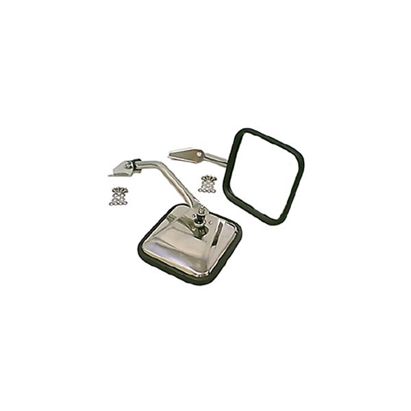 Außenspiegel Set Edelstahl poliert Jeep CJ 55-86 Rugged Ridge 11005.01 Side Mirror Kit, Stainless Steel, 55-86 CJ Models