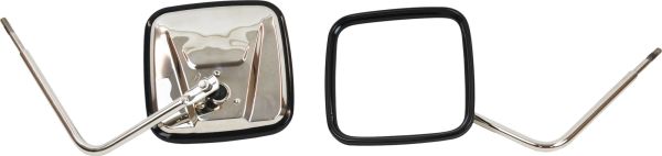 Außenspiegel Set Edelstahl poliert Jeep CJ 76-86 Jeep Wrangler YJ TJ JK JL 77- Kentrol 30443 Outback Mirrors for 76-18 Jeep CJ, 