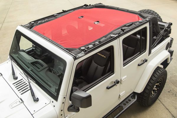 Bikini Top Eclipse Sun Shade, Black Jeep Wrangler JK 07-16 4 Türer Rugged Ridge