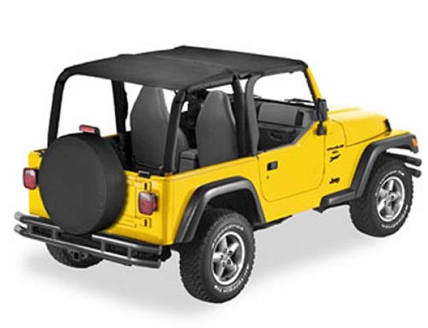 Bikinitop Header Safari Version Black Denim Jeep Wrangler TJ 96-02 2-Türer