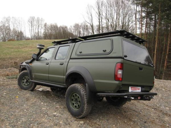 Commercial Hardtop für Isuzu D-Max, '06/12->, Doka, flach, seitl. Aluklappen