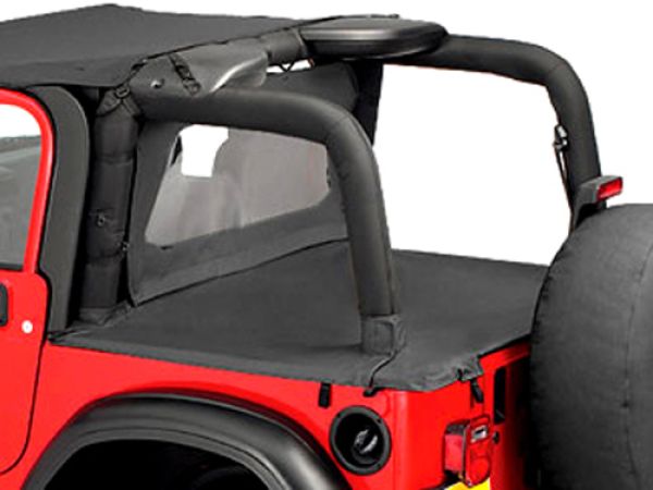 Duster Laderaumabdeckung (für original Softtopgestänge) Jeep Wrangler TJ 03-06 Black Diamond