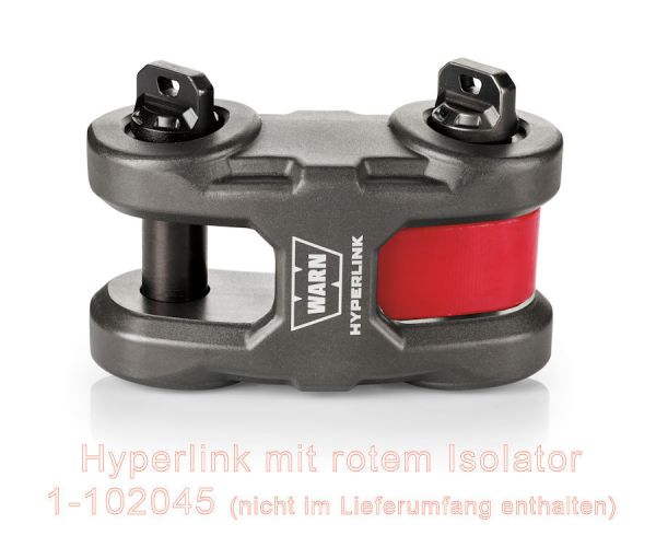 Hyperlink Schäkel aus Aluminium mit zwei Pins, gunmetal WARN EPIC 1-100625