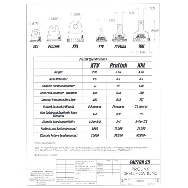 Factor 55 Pro Link 16.000 lbs Blau - Universal all FF00015-02