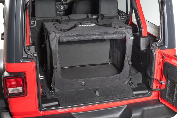 Faltbare Box Hundebox für den Kofferraum Jeep Wrangler JL 18- Mopar 82213729A Collapsible Pet Kennel for 18- Jeep Wrangler JL