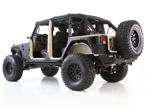 Flankenschutz Jeep Wrangler JK 07-17 - 4-Türer mit Tüv Rock Slider Smittybilt SB76895 - 152931