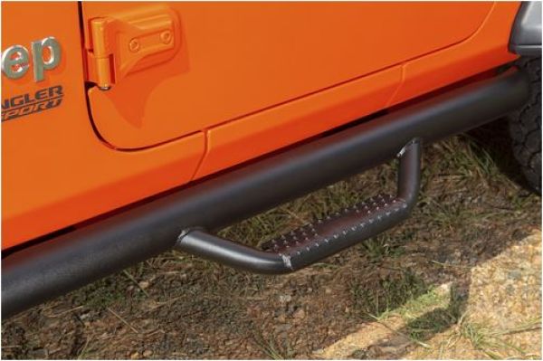 Flankenschutz Spartan schwarz texturiert Jeep Wrangler JL 18- 2-Türer Rugged Ride 11596.03 Spartan Nerf Bar, Textured Blk; 18-19