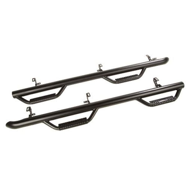 Flankenschutz Spartan schwarz texturiert Jeep Wrangler JL 18- 4-Türer Rugged Ride 11596.04 Spartan Nerf Bar, Textured Blk; 18-19