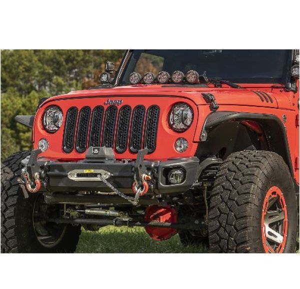 Frontstoßstange ARCUS Set mit Seilwindenplatte und Haken Jeep Wrangler JK 07-18 Rugged Ridge 11549.11Arcus Front Bumper Set, W/T