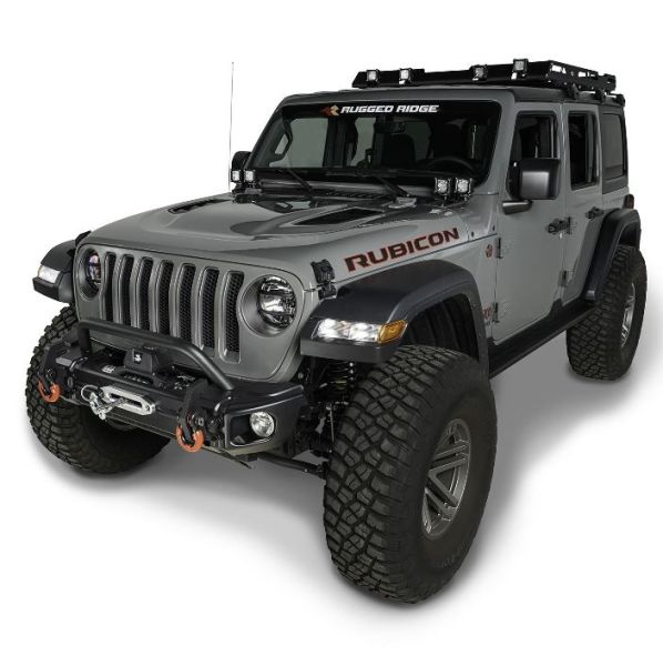 Frontstoßstange ARCUS mit Bügel Jeep Wrangler JL 18- Rugged Ridge 11549.05 Arcus Front Bumper Set, With Overrider; 18- JL