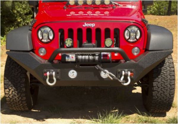 Frontstoßstange Spartan Set Jeep Wrangler JK 07-18 Rugged Ridge 11548.01 Spartan Front Bumper, HCE, W/Overrider; 07-18 JK