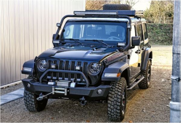 Frontstoßstange mit Bügel Stahl schwarz Jeep Wrangler JL 18- ohne TÜV