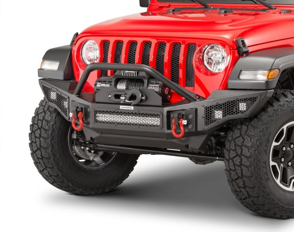 Frontstoßstange mit Bügel und Windenplatte Jeep Wrangler JL 18- Go Rhino 331201T Rockline Winch Ready Front Bumper with Override