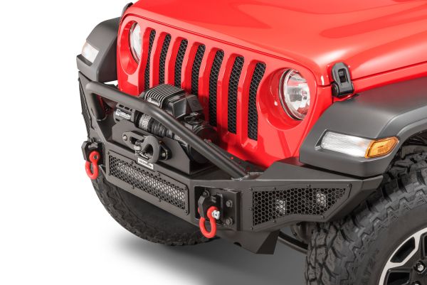 Frontstoßstange mit Bügel und Windenplatte Jeep Wrangler JL 18- Go Rhino 331201T Rockline Winch Ready Front Bumper with Override