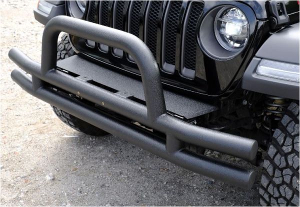 Frontstoßstange mit Doppelrohr Stahl schwarz Jeep Wrangler JL 18- ohne TÜV!