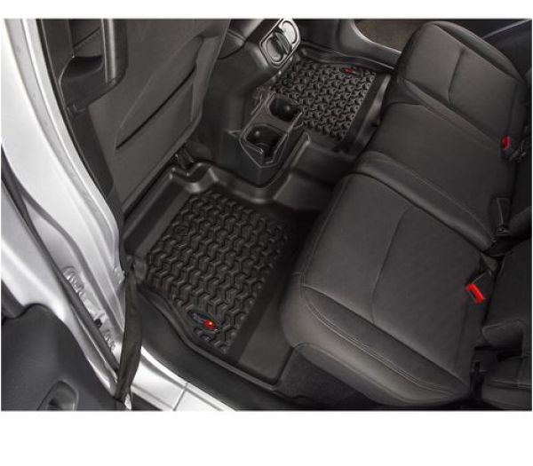 Fußmatten Laderaumwanne Set schwarz Jeep Wrangler JL 4-Türer Rugged Ridge 12988.05 Floor Liner Kit, Black; 18- Jeep 4Dr Wrangler