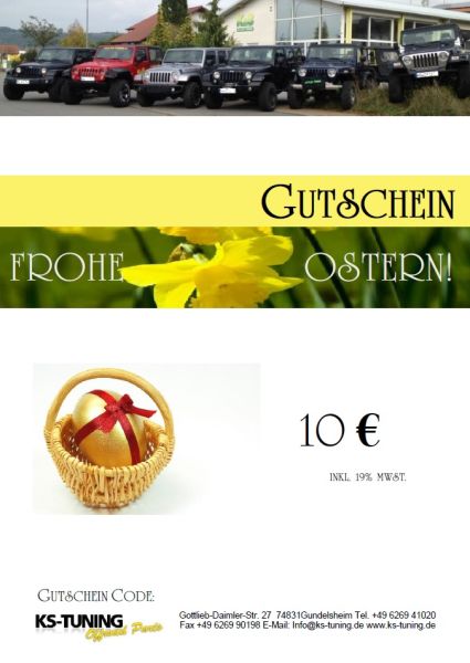 Gutschein zu Ostern 10,00 Euro