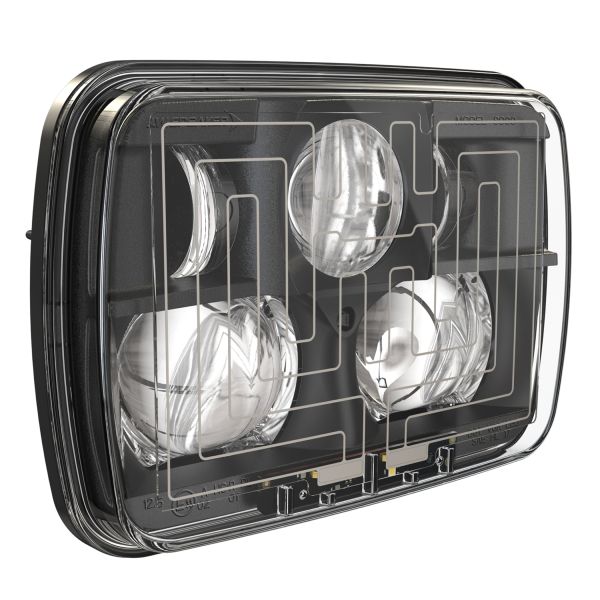 Hauptscheinwerfer LED J.W. Speaker Modell 8910 EVO II SCHWARZ Jeep Wrangler YJ + CHerokee XJ