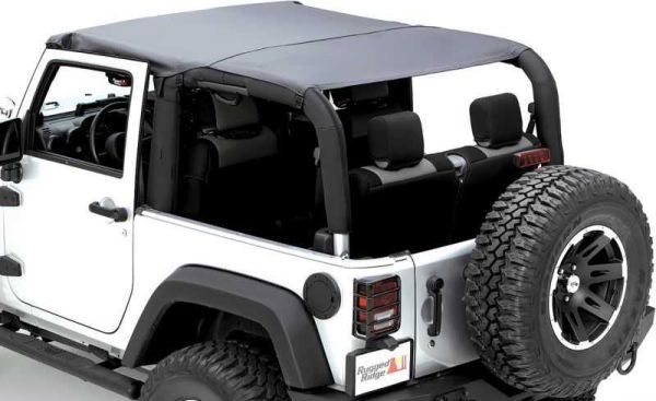 Header Safari Bikinitop schwarz Jeep Wrangler JK 07-09 Rugged Ridge 13588.35 Island Topper