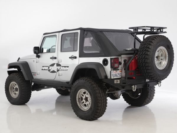 Heckstoßstange Jeep Wrangler JK 07- XRC Atlas Bumper hinten mit Reserveradhalter ohne Tüv Smittybilt SB76896