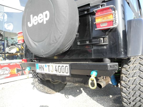 Heckstoßstange K+S Rockcrawler 4 Kant für Jeep® Wrangler TJ / YJ 1988 - 2006