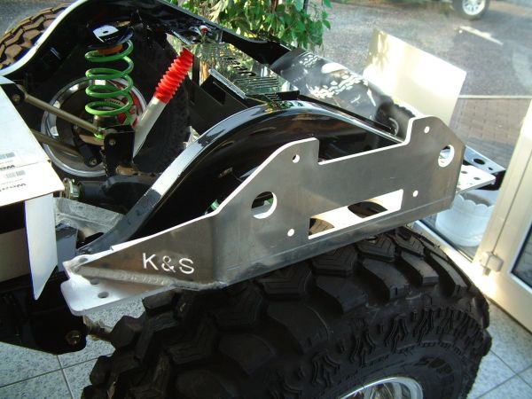 K+S Seilwindenplatte Seilwindenmontageplatte schwarz Jeep Wrangler YJ, TJ passend für Seilwinde 8274