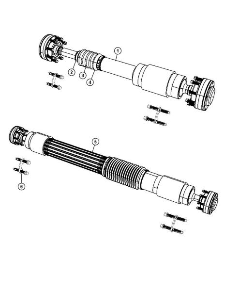 Kardanwellenmanschette Jeep Wrangler JK Jeep Rear Driveshaft Boot Kit Mopar 68222873AA