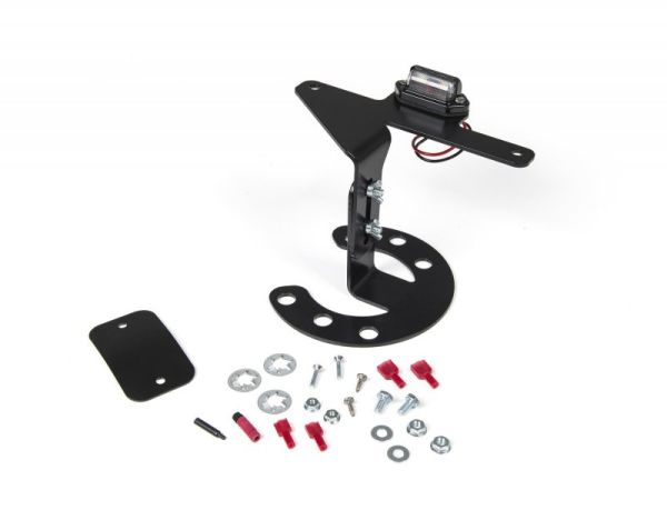 Kennzeichenhalter für Reserverad mit Beleuchtung Jeep Wrangler JK, TJ, YJ  License Plate Relocation Kit w/Light JKS 8211