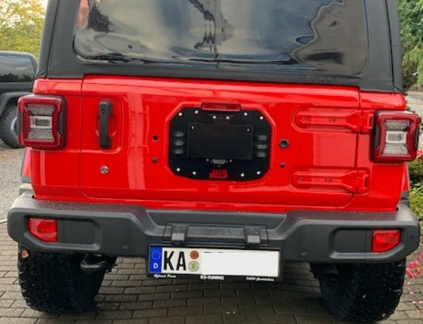 Kennzeichenhalter Heckklappe mit Beleuchtung Jeep Wrangler JL 18- JKS 8215 Tailgate Vent Cover