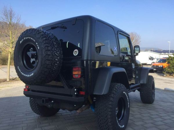 Kennzeichenhalter für Reserverad mit Beleuchtung Jeep Wrangler JK, TJ, YJ  License Plate Relocation Kit w/Light JKS 8211