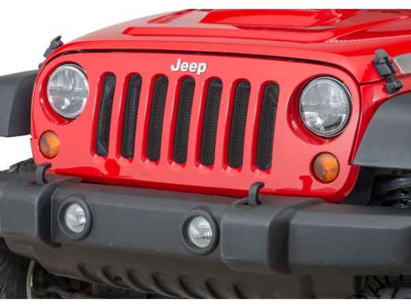 Kühlergrill Kühlerschutz Jeep Wrangler JK Drake schwarz innen JP-190010-BK