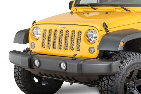 Kühlergrill Kühlerschutz Edelstahl hinter dem Grill Jeep Wrangler JK 07- Rugged Ridge 11401.22