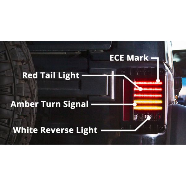 LED Rückleuchte Rücklicht J.W. Speaker 279 J Serie Jeep Wrangler JK 07- E-Prüfzeichen - Set