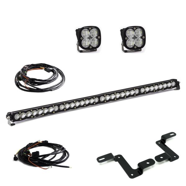 LED Zusatzscheinwerfer Set auf Motorhaube Jeep Wranfgler JL 18- Baja Designs 447506 Squadron Sport & 40