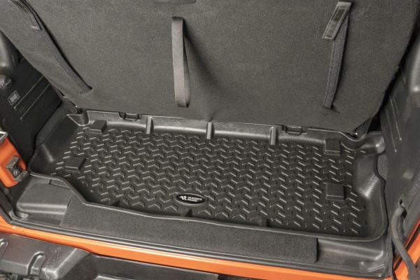 Laderaumwanne / Kofferraummatte schwarz Jeep Wrangler JL 18- 2-Türer hinter Rückbank Kurz Rugged Ridge 12975.52 CargoLiner Short