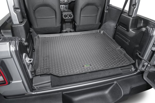 Laderaumwanne / Kofferraummatte schwarz Jeep Wrangler JL 18- 2-Türer ohne Rückbank lang 14259.1104 TruFit Rear Cargo Liner for 1