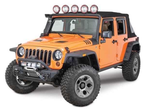 Lampenbügel Scheibenrahmen Stahl schwarz Jeep Wrangler JK 07-18 Rugged Ridge 11232.21 Windshield Mount Light Bar