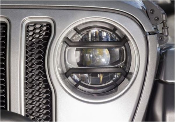 Lampenschutzgitter vorne Elite schwarz Jeep Wrangler JL 18- Rugged Ridge 11230.21 Elite Headlight Guards, Black; 18- JL