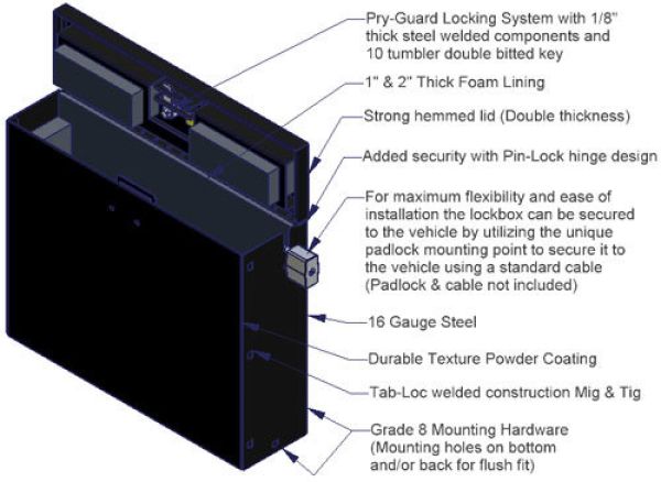 Laptop Transportbox abschließbar Tuffy 182-01 Security Products Laptop Security Lock Box