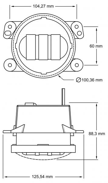 Nebelscheinwerfer LED J.W. Speaker 6145 J2 Jeep Wrangler JK 2007- Schwarz - E-Prüfzeichen SET