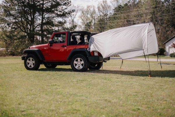 Pavillon Zelt Fahrzeugzelt Jeep Wrangler JK JL 07- My Wet Willy MWW143G Jeep Tailgate Tent and Rain Cover for 07- Jeep Wrangler 