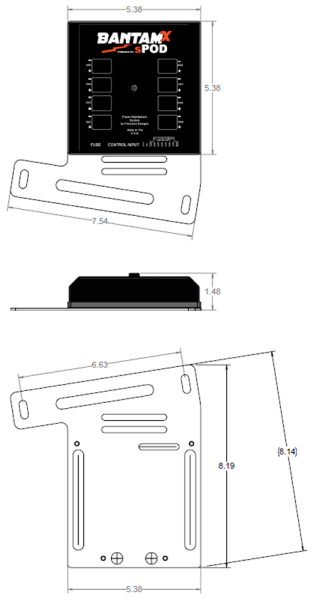 Schalterpanel JK Spod Bantam HD Panel 8-Circuit SP-BX-HD-JK