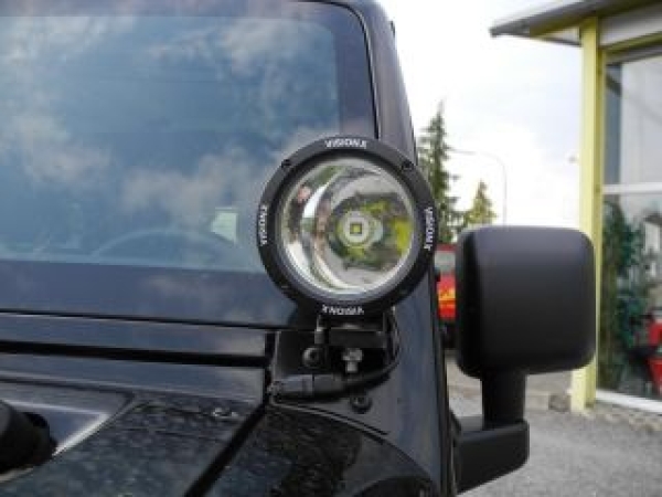 Led Scheinwerfer SET CANNON 25W Fernscheinwerfer 10° E-Prüfzeichen mit Halter Jeep Wrangler JK