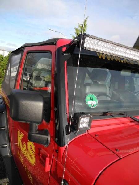 Scheinwerferhalter Led Lampenbügel Motorhaube Lightbar Jeep Wrangler JK XPR 51