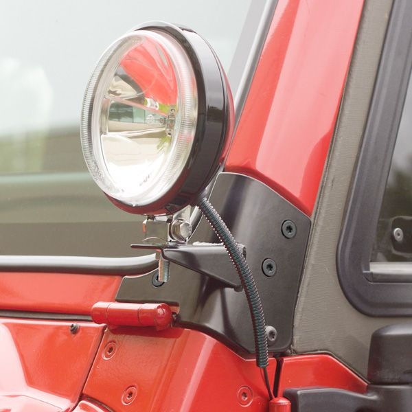 Scheinwerferhalter Windschutzscheibe für Jeep Wrangler TJ 96-06 A-Säule Lampenhalter Rugged Ridge 11027.02