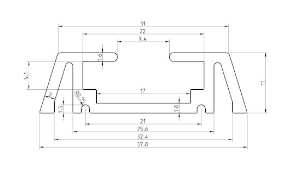 Schienenkit (Paar) für Mazda Tribute Rhino Rack 50-11RTS02